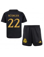 Real Madrid Antonio Rudiger #22 Alternativní dres pro děti 2023-24 Krátký Rukáv (+ trenýrky)